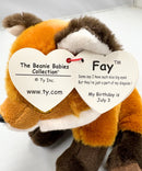 Ty Beanie Baby - Fay the Fox, Glitter Eyes