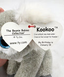 Ty Beanie Baby - Kookoo the Koala, Glitter Eyes