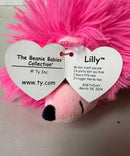 Ty Beanie Baby - Lilly the Pink Hedgehog, (3")