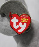 Ty Beanie Baby - Little Mac the Elephant, Solid Eyes, Santa Barbara Zoo Exclusive