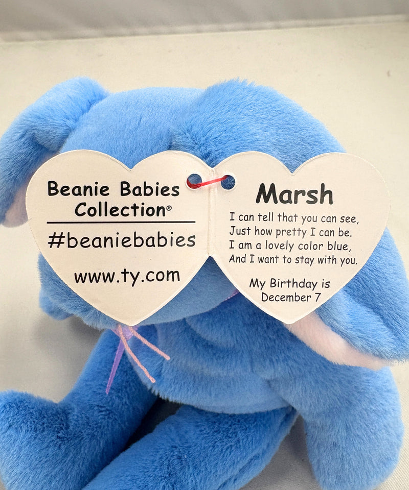 Ty Beanie Baby - Marsh the Blue Bunny, 30th Anniversary