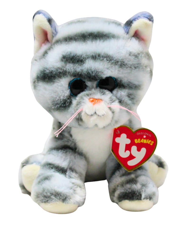 Ty Beanie Baby - Millie the Grey Tabby Cat, Glitter Eyes