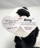 Ty Beanie Baby - Ming the Panda bear, Glitter Eyes