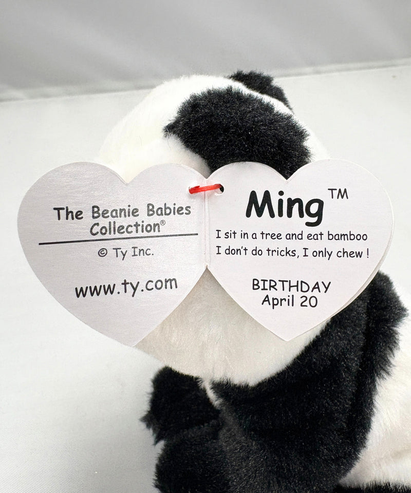 Ty Beanie Baby - Ming the Panda bear, Glitter Eyes