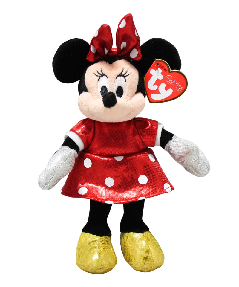 Ty Beanie Baby - Minnie Mouse, Mickey Mouse, Red dress, Disney Sparkle