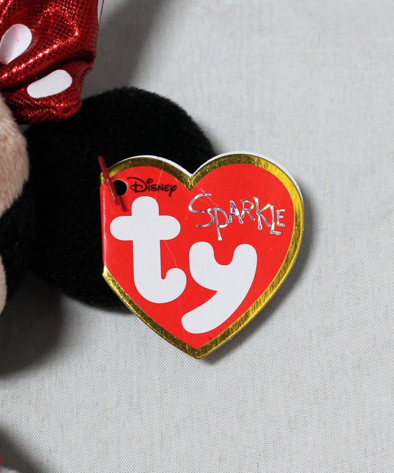 Ty Beanie Baby - Minnie Mouse, Mickey Mouse, Red dress, Disney Sparkle
