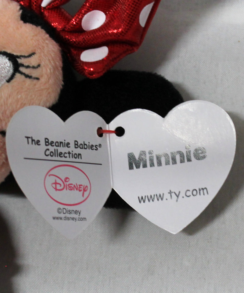 Ty Beanie Baby - Minnie Mouse, Mickey Mouse, Red dress, Disney Sparkle