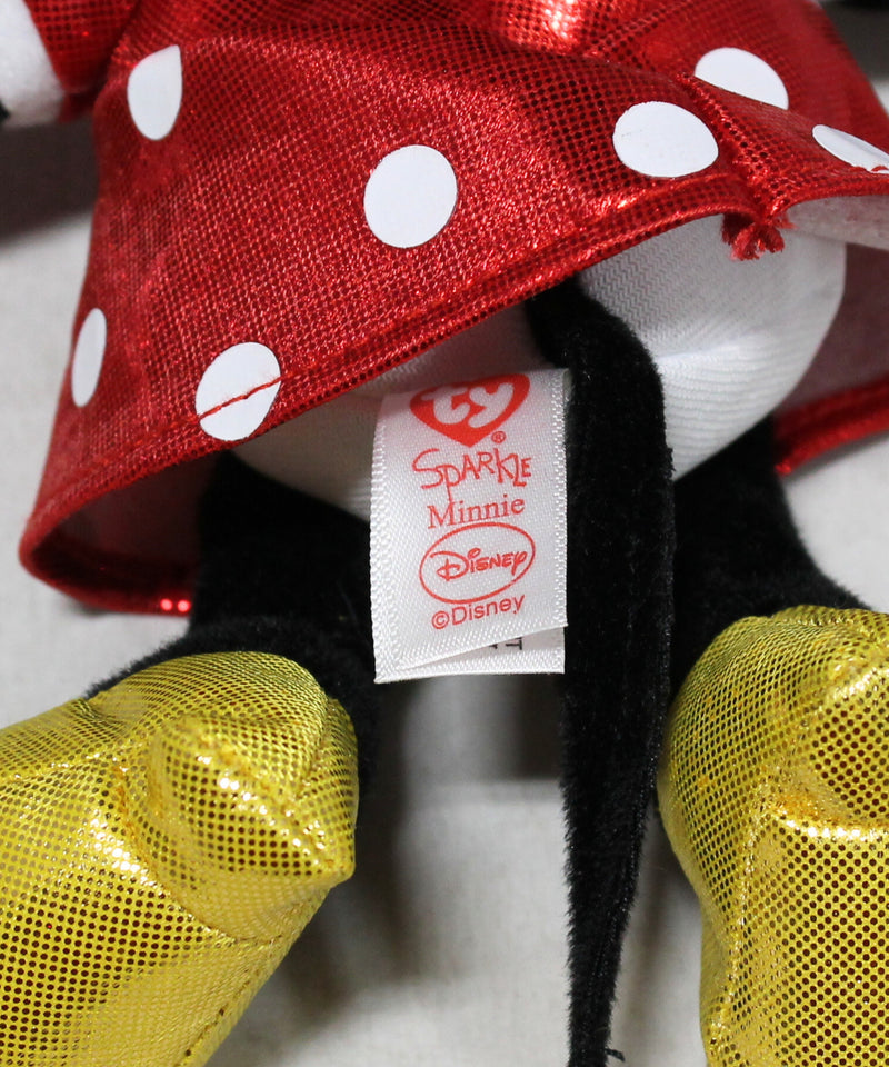 Ty Beanie Baby - Minnie Mouse, Mickey Mouse, Red dress, Disney Sparkle