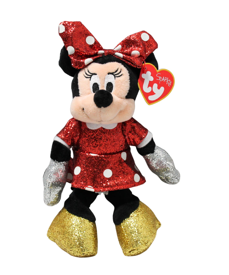 Ty Beanie Baby - Minnie Mouse (Red Glitter Dress), Disney Sparkle