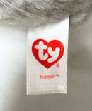 Ty Beanie Baby - Nibbler the Gray Bunny, (3")