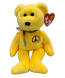 Ty Beanie Baby - Peace II the Teddy Yellow Bear, 30th Anniversary