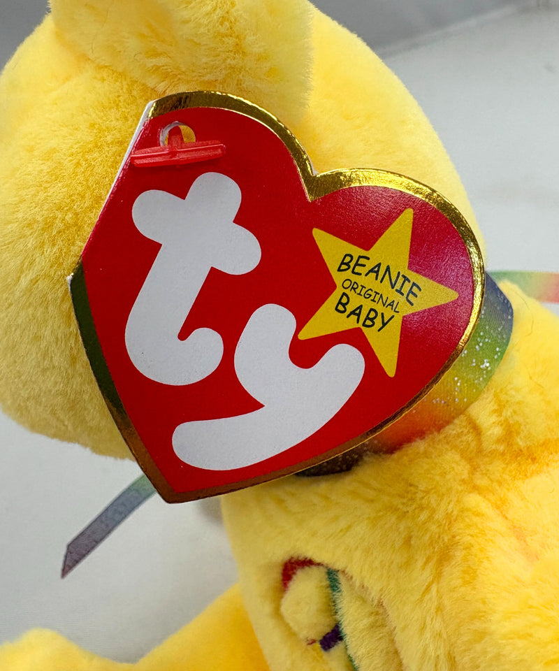 Ty Beanie Baby - Peace II the Teddy Yellow Bear, 30th Anniversary