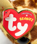 Ty Beanie Baby - Peaches the Giraffe, Glitter Eyes