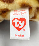 Ty Beanie Baby - Peaches the Giraffe, Glitter Eyes