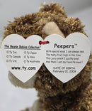Ty Beanie Baby - Peepers the Bush Baby, Solid Eyes