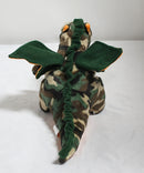 Beanie Babies- Razor the Camo Dragon, Glitter Eyes