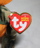 Beanie Babies- Razor the Camo Dragon, Glitter Eyes