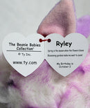 Ty Beanie Baby - Ryley the Fluffy Purple Bunny, Glitter Eyes