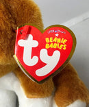 Ty Beanie Baby - Snicky the Brown Dog, (6")