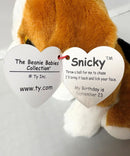 Ty Beanie Baby - Snicky the Brown Dog, (6")