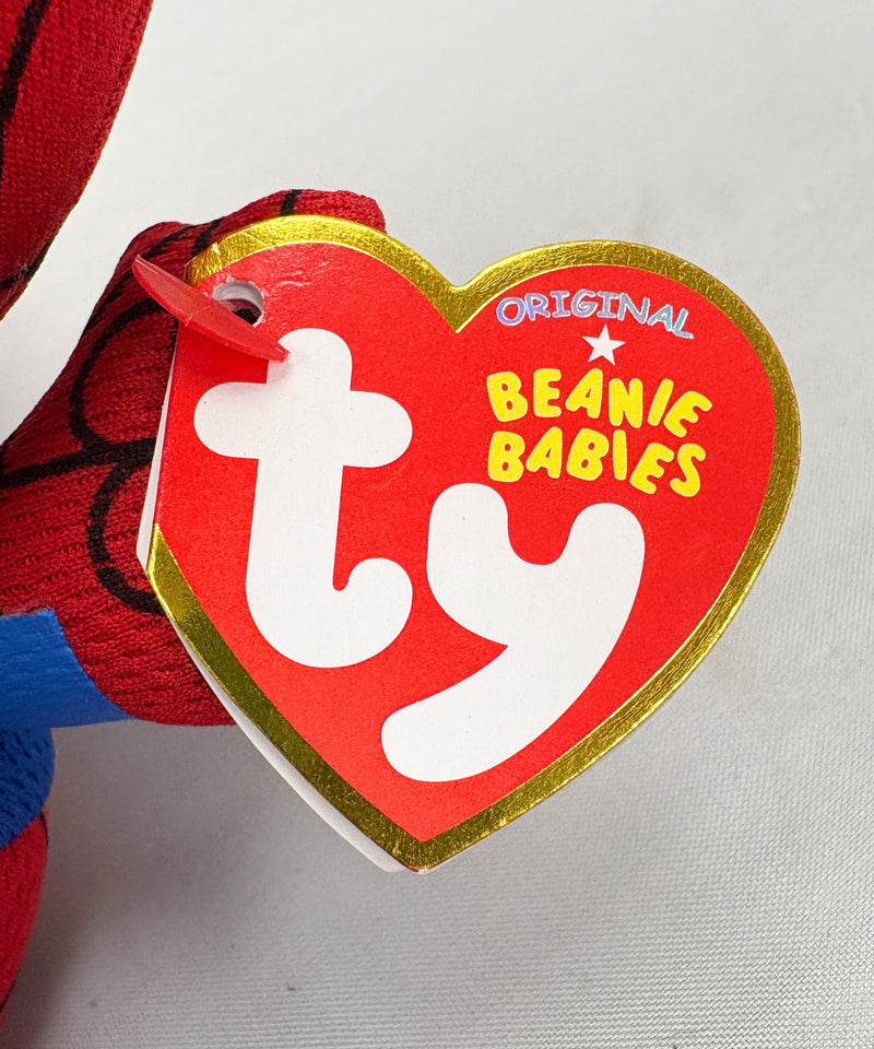 Ty Beanie Baby - Spider-Man the Superhero, Regular, Glitter Eyes, Marvel Beanie