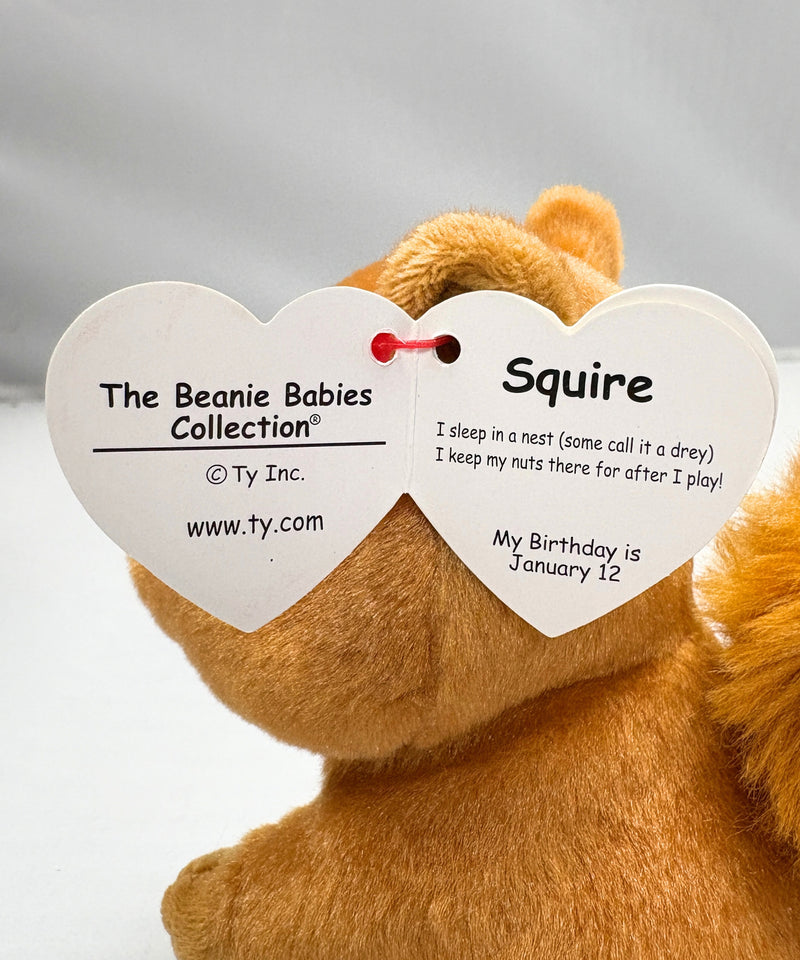 Ty Beanie Baby - Squire the Squirrel, Glitter Eyes