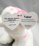 Ty Beanie Baby - Tabor the White 5Tiger, Glitter Eyes