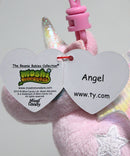 Ty Beanie Baby (Plastic Key Clip) - Angel the Unicorn, Moshi Monsters, UK Exclusive