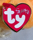 Ty Beanie Baby (Plastic Key Clip) - Apple Jack the Orange Horse