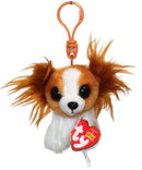Ty Beanie Baby (Plastic Key Clip) - Barks the Papillon