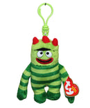 Ty Beanie Baby (Plastic Key Clip) - Brobee the Monster, Yo Gabba Gabba