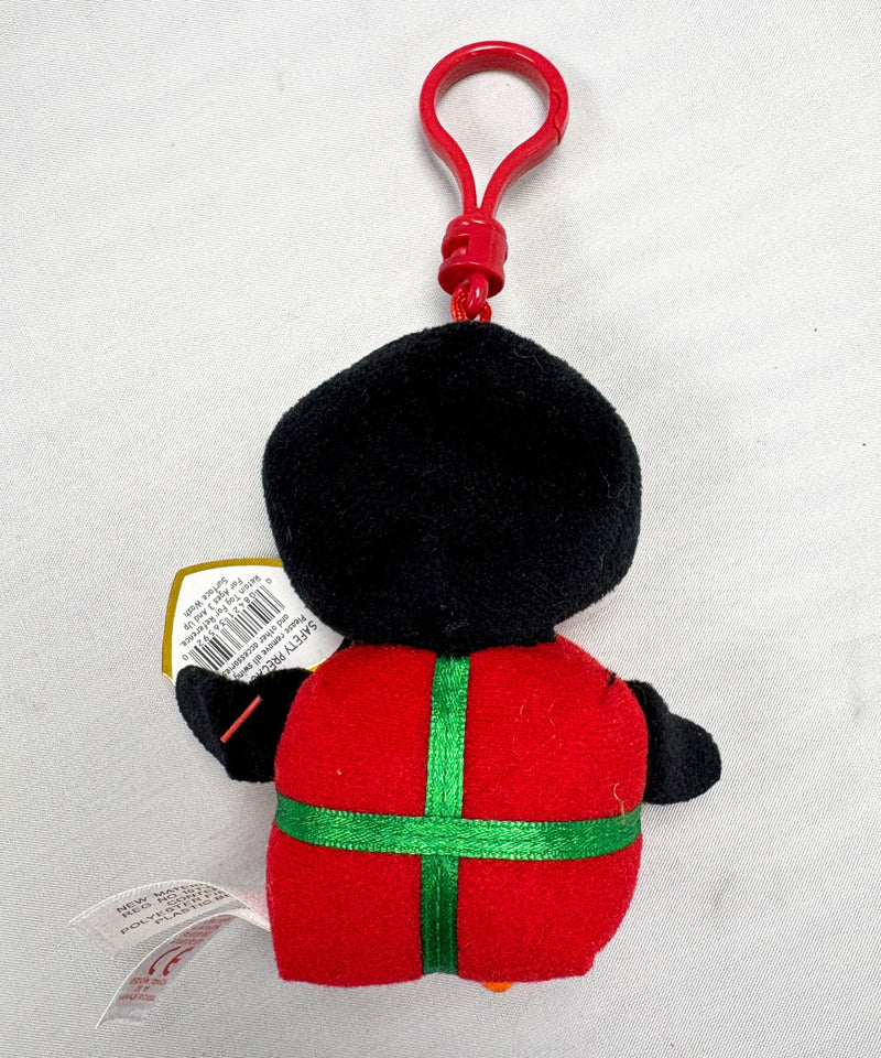 Ty Beanie Baby (Plastic Key Clip) - Chill the Penguin, Glitter Eyes, Winter holidays,Christmas