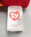Ty Beanie Baby (Plastic Key Clip) - Chill the Penguin, Glitter Eyes, Winter holidays,Christmas