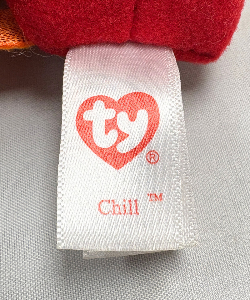 Ty Beanie Baby (Plastic Key Clip) - Chill the Penguin, Glitter Eyes, Winter holidays,Christmas