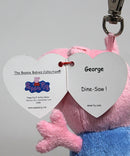 Ty Beanie Baby (Metal Key Clip) - George the Pig, Peppa Pig, UK Exclusive