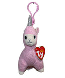 Ty Beanie Baby (Plastic Key Clip) - Lana the Unicorn Llama