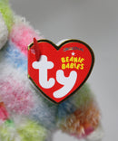 Ty Beanie Baby (Plastic Key Clip) - Lola the Rainbow Llama