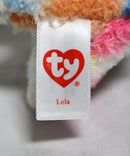 Ty Beanie Baby (Plastic Key Clip) - Lola the Rainbow Llama