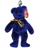 Ty Beanie Baby (Metal Key Clip) - Omnia the Bear, Harrods Exclusive