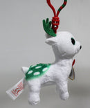 Ty Beanie Baby (Plastic Key Clip) - Peppermint the White Reindeer
