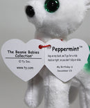 Ty Beanie Baby (Plastic Key Clip) - Peppermint the White Reindeer