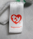 Ty Beanie Baby (Plastic Key Clip) - Peppermint the White Reindeer