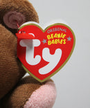 Ty Beanie Baby (Plastic Key Clip) - Pooky the Bear