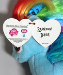 Ty My Little Pony Rainbow Dash Beanie Baby Clip Printed Eyes