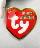 Ty Beanie Baby (Plastic Key Clip) - Shivers the Snowman, Glitter Eyes, Winter holidays,Christmas