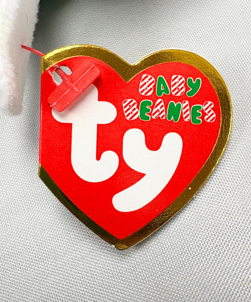 Ty Beanie Baby (Plastic Key Clip) - Shivers the Snowman, Glitter Eyes, Winter holidays,Christmas