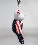 Ty Beanie Baby (Metal Key Clip) - Spangle the Patriotic Bear
