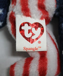 Ty Beanie Baby (Metal Key Clip) - Spangle the Patriotic Bear
