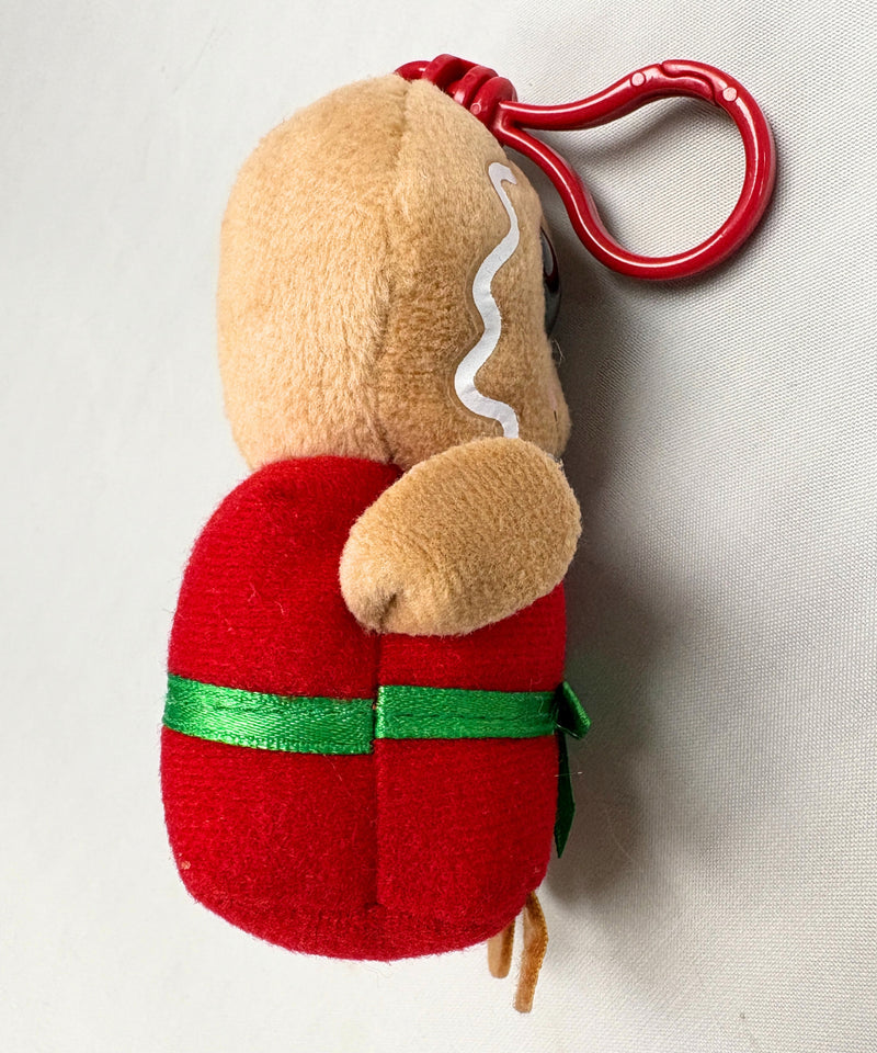 Ty Beanie Baby (Plastic Key Clip) - Sweetsy the Gingerbread Man, Glitter Eyes, Winter holidays,Christmas