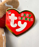 Ty Beanie Baby (Plastic Key Clip) - Sweetsy the Gingerbread Man, Glitter Eyes, Winter holidays,Christmas